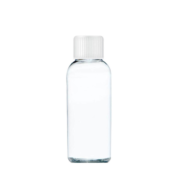 Transparentní láhev s bílým uzávěrem 50 ml