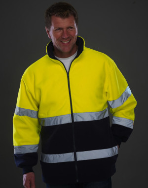 Flísová Bunda Hi-Vis 2-Tone - Reklamnepredmety