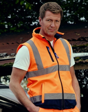 Hi-Vis Softshell Bodywarmer - Reklamnepredmety