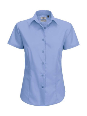 Dámská popelínová košile Smart s krátkým rukávem - Reklamnepredmety