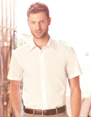 Pánská košile Poplin s krátkým rukávem - Reklamnepredmety