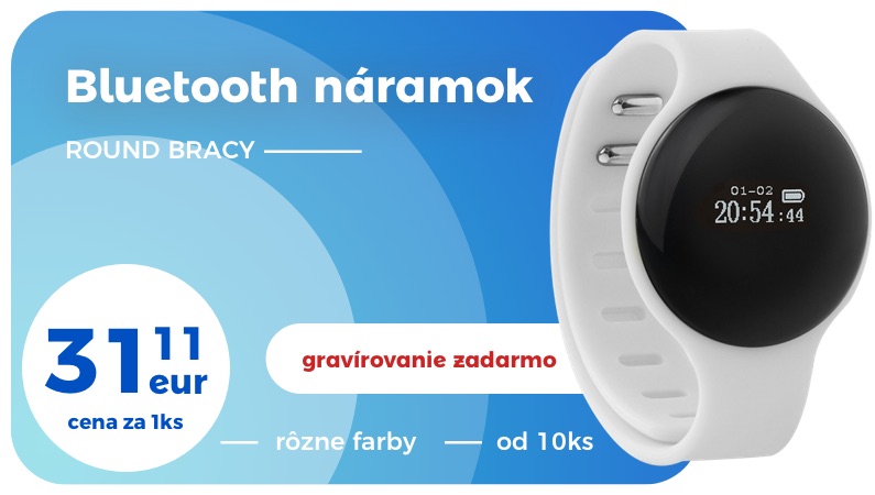 round bracy bluetooth náramok