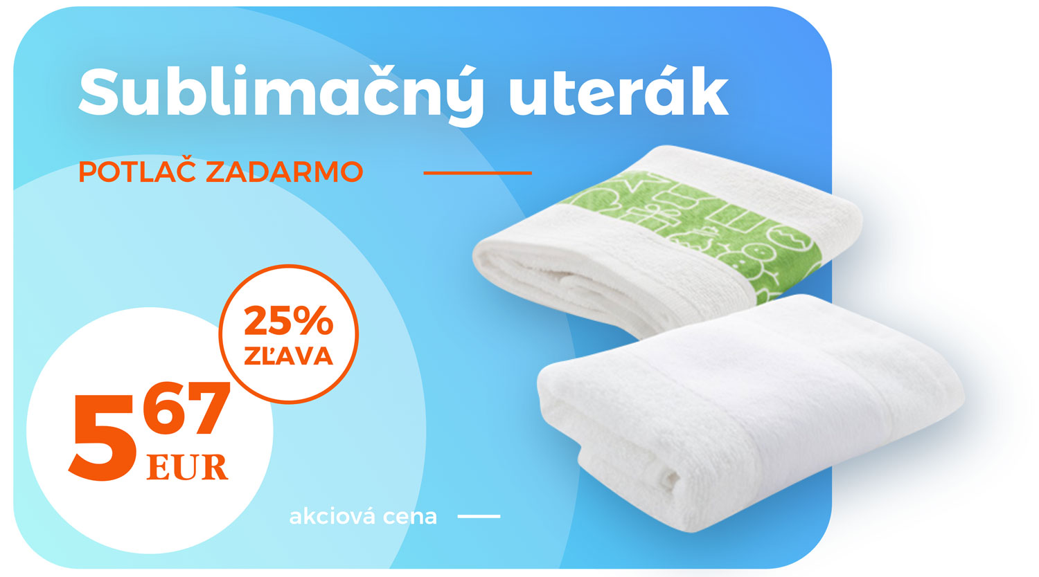 Sublimačný uterák s potlačou a v akciovej cene